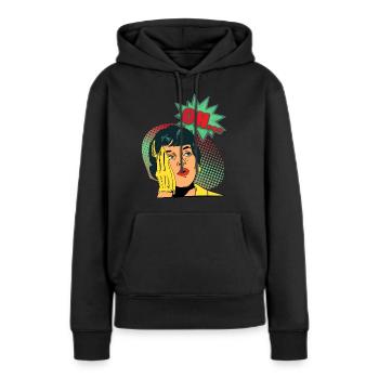 Comic, Comic-Strips, Mädchen, Crying-Girl, Spruch - Frauen Premium Bio Hoodie - Schwarz - Vorne - Julia (174cm)