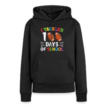 100 Days School Child School Beginners Football - Women’s Premium Organic Hoodie - black - Front - Julia (174cm)
