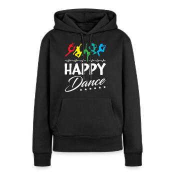 Danse joyeuse - Sweat à capuche Premium bio Femme - noir - Devant - Julia (174cm)