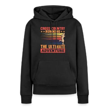 Cross country running the ultimate adventure - Frauen Premium Bio Hoodie - Schwarz - Vorne - Julia (174cm)