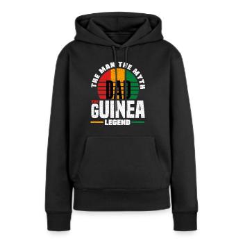 Guinea Guinea Guinea Flagge Vatertag - Frauen Premium Bio Hoodie - Schwarz - Vorne - Julia (174cm)