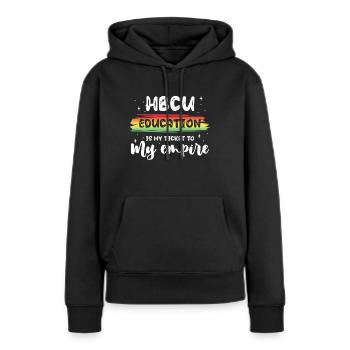 Coyote Jäger - Frauen Premium Bio Hoodie - Schwarz - Vorne - Julia (174cm)