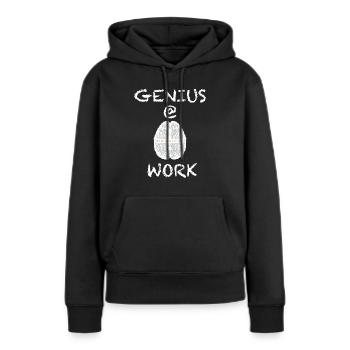 Ein Genie bei der Arbeit als Ingenieur, als - Frauen Premium Bio Hoodie - Schwarz - Vorne - Julia (174cm)