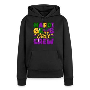 Mardi Gras Cruise Crew Mardi Gras Cadeau - Sweat à capuche Premium bio Femme - noir - Devant - Julia (174cm)