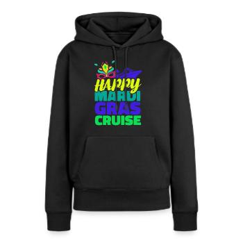 Croisière Happy Mardi Gras Mardi Gras Gifted - Sweat à capuche Premium bio Femme - noir - Devant - Julia (174cm)