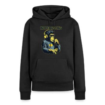 Faszinierende Beats - Interessanter Affe - Frauen Premium Bio Hoodie - Schwarz - Vorne - Julia (174cm)