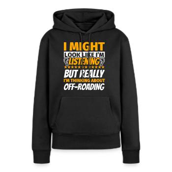 Funny gift for off-roaders - Women’s Premium Organic Hoodie - black - Front - Julia (174cm)