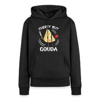 Gouda Cheesy Käse Besessenheit Käsesucht Käelaib - Frauen Premium Bio Hoodie - Schwarz - Vorne - Julia (174cm)
