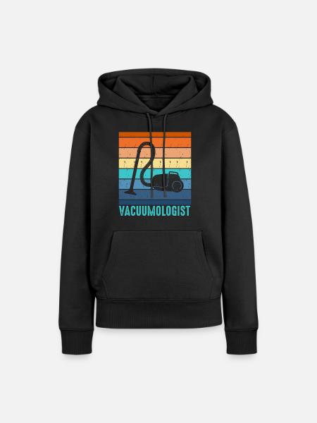 Staubsauger - Frauen Premium Bio Hoodie - Schwarz