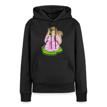 Eichhörnchen Braut Schleier Hochzeit - Frauen Premium Bio Hoodie - Schwarz - Vorne - Julia (174cm)