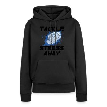 Stress Management Sport Stress Awareness Football - Women’s Premium Organic Hoodie - black - Front - Julia (174cm)