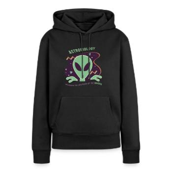 Astrobiologie: percer les mystères - cadeaux - Sweat à capuche Premium bio Femme - noir - Devant - Julia (174cm)
