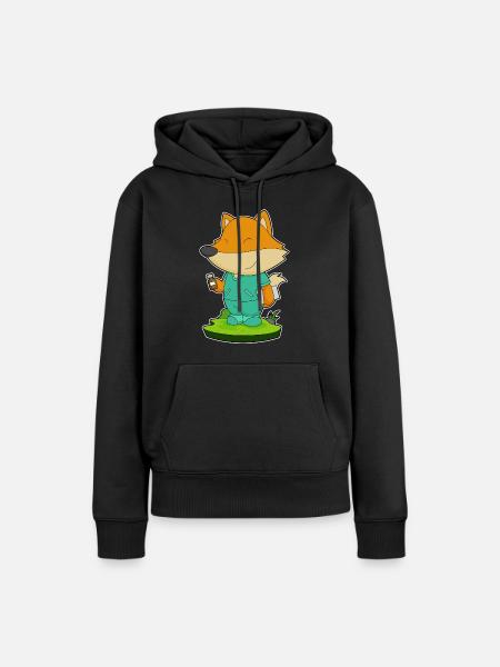 Fuchs Krankenschwester Medizin - Frauen Premium Bio Hoodie - Schwarz