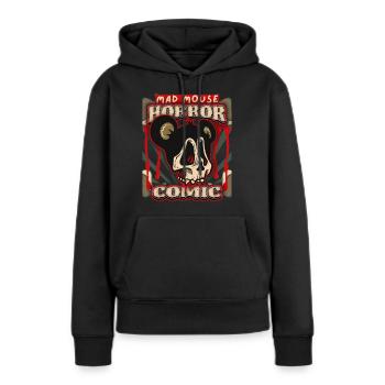 Lustige Horror Maus, Comic, Plakat Skull Mad Mouse - Frauen Premium Bio Hoodie - Schwarz - Vorne - Julia (174cm)