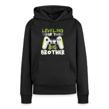 Leveling Up To Big Bro Brother Videospieler Big Bro - Frauen Premium Bio Hoodie - Schwarz - Vorne - Julia (174cm)
