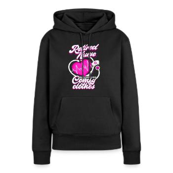 Pensionierte Medizinische Fachkräfte Rente - Frauen Premium Bio Hoodie - Schwarz - Vorne - Julia (174cm)