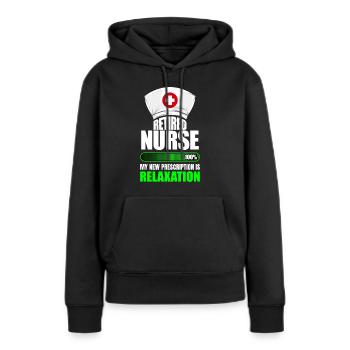 Retired Nurse Funny Health Care - Frauen Premium Bio Hoodie - Schwarz - Vorne - Julia (174cm)