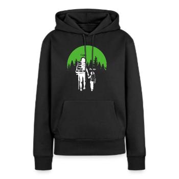 Muttertag Mutter und Tochter passender Wanderer - Frauen Premium Bio Hoodie - Schwarz - Vorne - Julia (174cm)