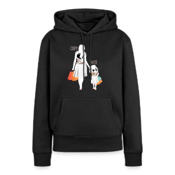 Mothers Day Mom and Daughter Matching Shopping - Frauen Premium Bio Hoodie - Schwarz - Vorne - Julia (174cm)