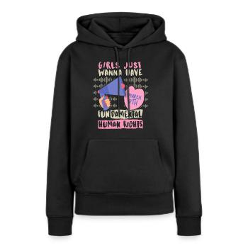Internationaler Frauentag 8. März, Frauenrechte - Frauen Premium Bio Hoodie - Schwarz - Vorne - Julia (174cm)