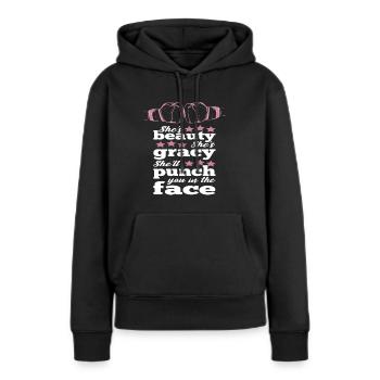 Women Boxing Idea Shell Punch You In The Face - Frauen Premium Bio Hoodie - Schwarz - Vorne - Julia (174cm)