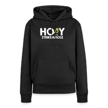 Holy Strikeamole Baseball Softball Avocat - Sweat à capuche Premium bio Femme - noir - Devant - Julia (174cm)