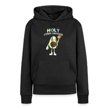 Holy Strikeamole Baseball Softball Avocat - Sweat à capuche Premium bio Femme - noir - Devant - Julia (174cm)