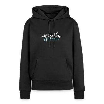 Déclaration de bienveillance de propagation - Sweat à capuche Premium bio Femme - noir - Devant - Julia (174cm)