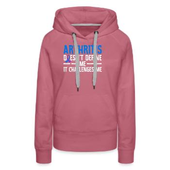 L’arthrite ne me définit pas, elle me met au défi - Sweat à capuche Premium bio Femme - mauve - Devant - Isabella (175cm)