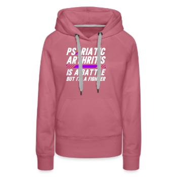 L’arthrite psoriasique est une lutte, mais je - Sweat à capuche Premium bio Femme - mauve - Devant - Isabella (175cm)