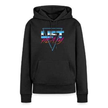 Lift Heavy - Frauen Premium Bio Hoodie - Schwarz - Vorne - Julia (174cm)