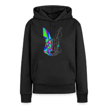 Bunny Owner Arty Rabbit - Women’s Premium Organic Hoodie - black - Front - Julia (174cm)