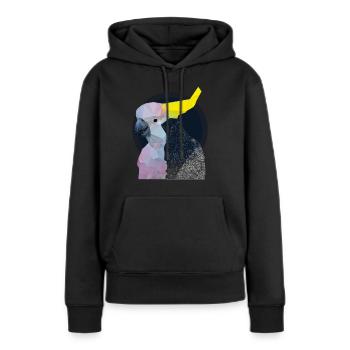 Parrot Bird Arty Cockatoo - Women’s Premium Organic Hoodie - black - Front - Julia (174cm)