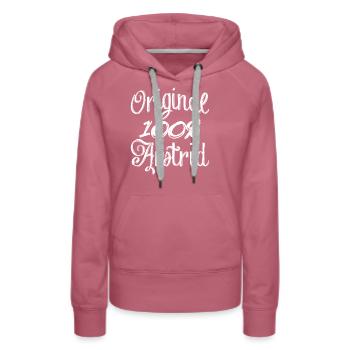 Original 100% Astrid - Frauen Premium Bio Hoodie - Malve - Vorne - Isabella (175cm)