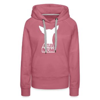 Ratler MUM - Frauen Premium Bio Hoodie - Malve - Vorne - Isabella (175cm)