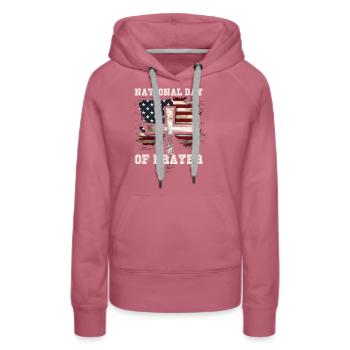 National Day Of Prayer Scripture Bright - Women’s Premium Organic Hoodie - mauve - Front - Isabella (175cm)