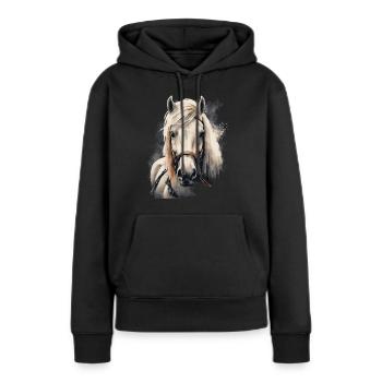 Icelandic horse - Women’s Premium Organic Hoodie - black - Front - Julia (174cm)