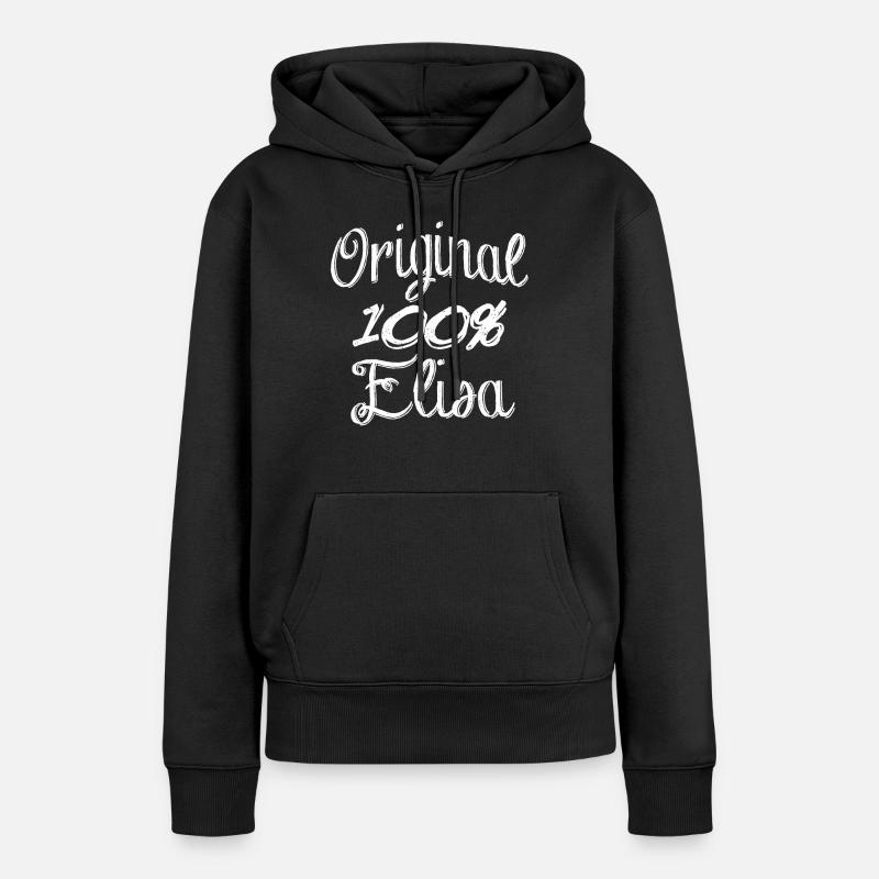 Original 100 % Elisa - Sweat à capuche Premium bio Femme - noir