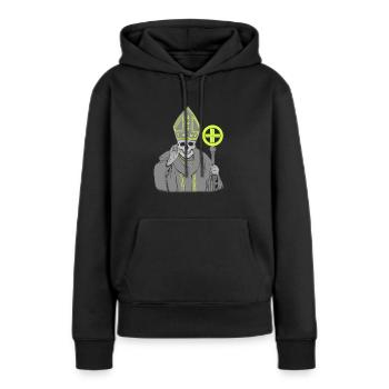 Dark Pope, Dunkler - Frauen Premium Bio Hoodie - Schwarz - Vorne - Julia (174cm)