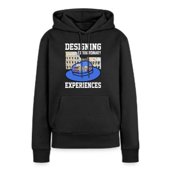 Guide touristique Guide de voyage Guide de la ville - Sweat à capuche Premium bio Femme - noir - Devant - Julia (174cm)