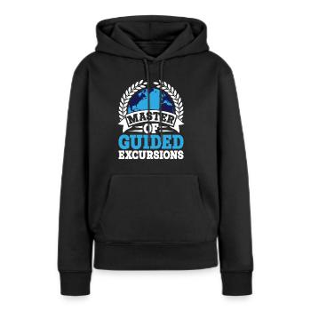 Guide touristique Guide de voyage Guide de la ville - Sweat à capuche Premium bio Femme - noir - Devant - Julia (174cm)