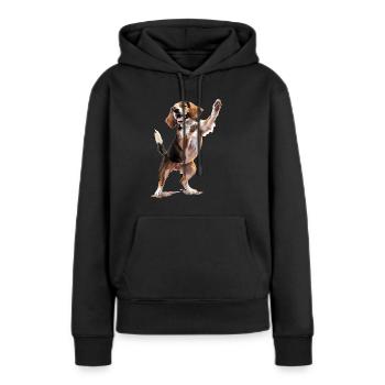 Hunting Dog Beagle Lover Dancing Beagle Dog - Women’s Premium Organic Hoodie - black - Front - Julia (174cm)