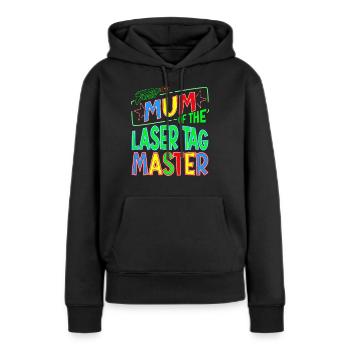 Mum Mom Of the Laser Tag Birthday Boy Master - Frauen Premium Bio Hoodie - Schwarz - Vorne - Julia (174cm)
