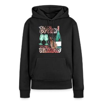 Rotwein lustiger Spruch, Redwine Beaujolais - Frauen Premium Bio Hoodie - Schwarz - Vorne - Julia (174cm)