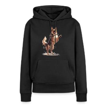 Dancing Dog Competition German Shepherd - Women’s Premium Organic Hoodie - black - Front - Julia (174cm)