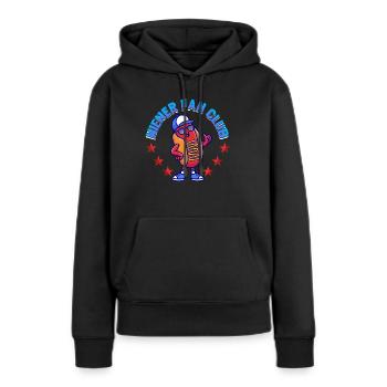 Hotdog Wiener Fanclub - Frauen Premium Bio Hoodie - Schwarz - Vorne - Julia (174cm)