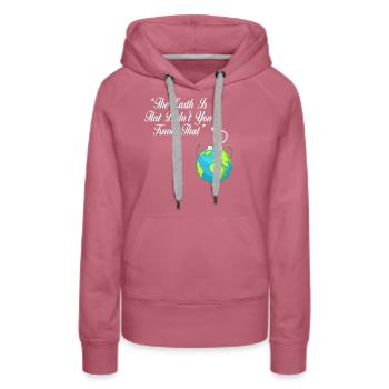 La terre est plate, vous ne le saviez pas ? - Sweat à capuche Premium bio Femme - mauve - Devant - Isabella (175cm)