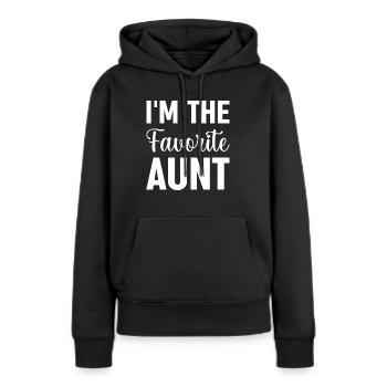 Tante Lieblingstante Patentante Neffe Nichte - Frauen Premium Bio Hoodie - Schwarz - Vorne - Julia (174cm)