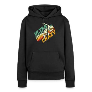 Ultramarathon Ultramarathon Coureur Marathon G - Sweat à capuche Premium bio Femme - noir - Devant - Julia (174cm)