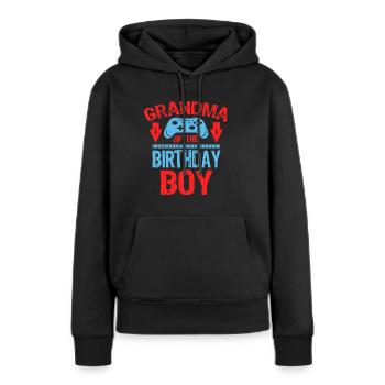 Grand-mère de la famille de jeux Birthday Boy - Sweat à capuche Premium bio Femme - noir - Devant - Julia (174cm)